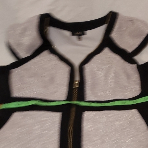 Elegant Sleeveless Beige With Gold and Black Women's Dress Fully Lined Size 10 - Picture 9 of 13